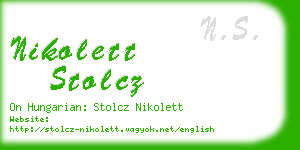 nikolett stolcz business card